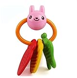 夢の空 0－1歳の赤ちゃんのためおもちゃ 新生児 ゴム鈴を振る玩具 かむことできる知育玩具幼児教育 滑らかなカラフルな乳幼児の手の鳴らす鈴