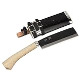 梅鉢龍馬 黒打片刃腰鉈 裏押 180MM