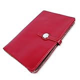 牛革製 多機能 手帳型 マルチウォレット (レッド)