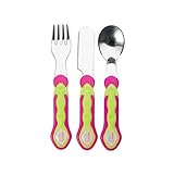 ステンレス製のカトラリーセット、ピンク (Vital Baby) (x 6) - Vital Baby Stainless Steel Cutlery Set, Pink (Pack of 6) [並