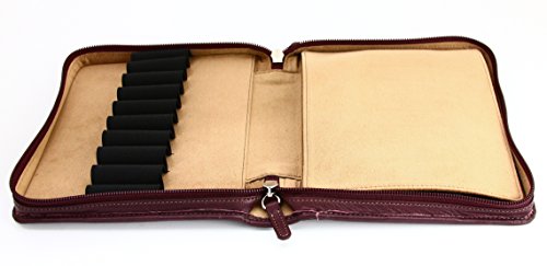 ナガサワ オリジナル 20本差し キップレザー ジップ ペンケース