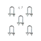 Bulk Buy : Lot of 5 Stanley Nationalハードウェア亜鉛メッキu-bolts W /プレート&六角ナット