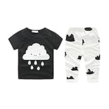 【ノーブランド品】 幼児　男の子　女の子　服　Tシャツトップ+パンツ　衣装　ファッション　贈り物　全5サイズ　 - 60cm