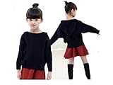 【hkukat】キッズ パーカー ニット 子供 セーター キッズ プルオーバー ニットカーディガン 長袖 フード付き 男の子 女の子 プレゼント お祝い 防寒着 ぽんぽん（ネイビー, 90）