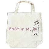 マタニティマーク　BABY in ME（R）ベイビーインミー　エコトートバッグL　ブラウン×ハートラメ
