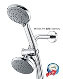 Purelux現代デザイン4インチ降雨シャワーヘッド/ハンドシャワーコンボデュアルShowerheads、クロム、5年保証