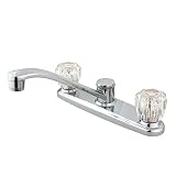 Kingston Brass KB111 Americana Twin Acrylic Handle Kitchen Faucet without Sprayer, 7-5/8-Inch, Polis