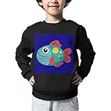 Pinono 魚 ブルー 海の動物　子供服 キッズ セーター 長袖 新作 子ども セーター ニット　コットン 男の子 トップス 子供 カジュアル ニット 丸首 快適 入園式 発表会 通学