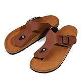 [OKI（オキ）] エスニック サンダル レザー メンズ レディース アジアン トングサンダル (41（25.5cm）, ブラウン)