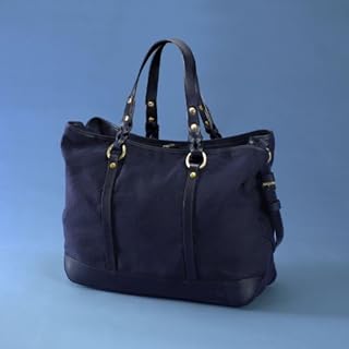 Frank Daniel Linen Cotton Tote Bag: Navy