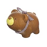 Baidecor CeramブラウンBear Bowknot Money Box Piggy Bank
