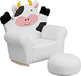 Flash Furniture HR-29-GG Kids Cow Rocker Chair and Footrest [並行輸入品]