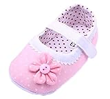 (ビグッド)Bigood ベビー靴 子供靴 女の子靴 フォーマルシューズ 赤ちゃんシューズ 水玉 花飾り トレーニング ルームシューズ 出産祝い 七五三 12cm 薄桃色