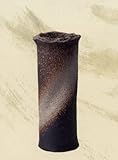 炭天 信楽焼 白ぼかし筒型花入