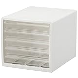 JEJ state レターケース浅5段 ホワイト (1個組)