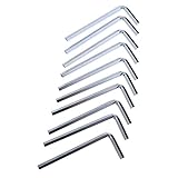 Perfk 六角インライン　修理工具　L字型　4mm　ローラースケート　便利グッズ　レンチ六角ツール　10本入り　