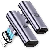 Tomicoco USB4.0 type c to type c マグネット アダプター 2種類 選べる ストレート L字 L型 オス メス 左右 90° LED PD 140W/5A 急速充電 40Gbps高速データ転送 8K 60Hz 映像出力 タイプc type-c 90度 オス メス USB C コネクター スリム 軽量