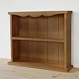 BREA 日本製 木製 ディスプレイ シェルフ 飾り棚 カントリー棚　インテリア (ダークブラウン)