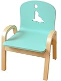 MAMENCHI 木製キッズチェア 組立済 アシカ (スカイブルー)