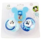 Mickey Mouse Little Sweetie Pacifier and Clip 3 pack, Blue, one size by Cudlie [並行輸入品]