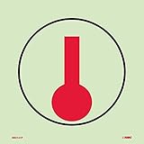 National Marker Corp. IMO141P IMO, Symbol, Heat Detector, 6 Inch X 6 Inch, Glow Vinyl Laminated [並行輸