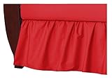 TL Care 100% Cotton Percale Crib Bed Skirt, Red