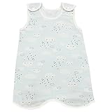 綿100％　やわらか　二重ガーゼ　涼素材　スリーパー【bebenew03】 (L, クラウドスカイ)