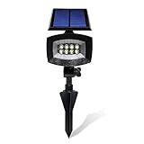 JPYH ソーラー充電LED 防水LEDスポットライト ガーデンライト　壁掛け　電池不要　高輝度　 屋外照明/庭/ガーデン/玄関など 【100ルーメン/50ルーメン】45°角度調整可 (1個セット)