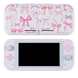 Nintendo Switch Lite 保護アクセサリー用ケース ソフトシリコンカバーシェル Switch Lite ピンクコケットボウ 落下防止耐衝撃美的プロテクター