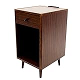 ブラウン／サイドテーブル テーブルミニテーブル 木製 省スペース ベッド ナイトテーブル サイドボード サイドチェスト サイド 引き出し 収納 マガジンラック 北欧 モダン