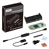 GeeekPi Raspberry Pi Zero 2 W スターター キット: アルミニウム ケース、20Pin GPIO コネクタ、OTG ケーブル、MicroUSB スイッチ ケーブル、ヒートシンク、HDMI アダプター