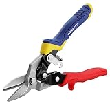 WORKPRO 万能はさみ 金切はさみ 全長20cm 鉄切り鋏 航空スニップ ギザ刃 倍力型 ストレートタイプ 強力 省力化作業 安全ロック付き 粗大ゴミ 解体作業 大工