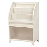 マガジンラック(本棚/雑誌収納棚) 木製 【オープン収納タイプ】 幅48cm シャビーシック アンティークホワイト(白)【代引不可】 生活用品 インテリア 雑貨 インテリア 家具 収納家具 ブックシェルフ 本棚 top1-ds-162919