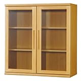 小島工芸 日本製 組立不要 健康仕様のFフォースター 耐荷重に優れた中がしっかりつまった丈夫な棚板 高さ95.2cm 開戸タイプ 書棚 OF-90開戸 ライト [幅90.2cm 奥行41cm] 2341538