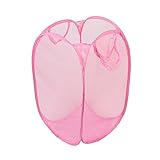 ランドリーバッグ，SODIAL(R)ネットワーク折り畳み式ランドリーバッグ　ランドリーバスケット　ランドリーバッグ　ランドリーホルダー