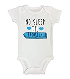 キュートな新しいYork Onesie " No Sleep Till Brooklyn " RB Clothing Co カラー: ホワイト