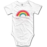 可愛い ボーイとガール レインボー キュート 雲 Tシャツ コットン White Size 12 Months