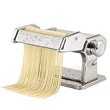 DEWEL 水洗える製麺機 パスタマシン そば打ち機 うどん 餃子など 分離式 厚さ幅調節可能 2種類カッター
