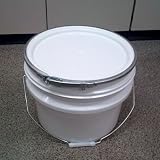 ペール缶　12Ｌ プラスチック製 オープン（蓋・外レバーバンド付）白 p4a