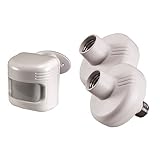 Heath Zenith Wireless Kit with Two Socket Receivers and PIR Motion Detector, White #RH-6026-WH-A by 