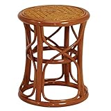 軽いスツール RH556 ラタン製 脱衣所や玄関 補助椅子に使える コンパクトなスツール