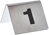 TableCraft Products T125 2.5 x 2 Number Tents 1-25 Stainless Steel [並行輸入品]