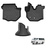 Cartist ハイエース 200系 標準ボディー専用 フロアマット 立体カーマット 3Dフロアマット HAICE 200 1型 2型 3型 4型 5型 6型 7型 8型 TRH KDH 2004年8月～2026年3月 立体構造 防水マット 滑り防止 耐汚れ 耐磨耗性 TPE素材 カスタムパーツ 車種専用設計 取付簡単 保護パーツ カー用品 アクセサリー 一列目用 3PSC オフロードパターン