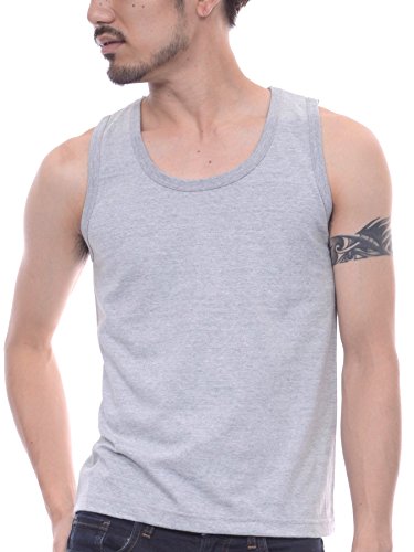 ティーシャツドットエスティー タンクトップ 無地 インナー 6.2oz メンズ ヘザーグレー S