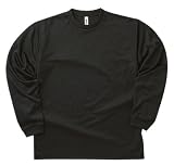[グリマー] Tシャツ UVカット・吸汗速乾 ドライメッシュ長袖Tシャツ4.4oz [メンズ] ブラック L