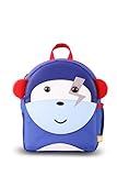Puku Pals Premium Monkey Kids Blue Backpack Bag for Boys and Girls [並行輸入品]