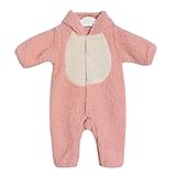 TopCotton ベビー 服 冬 女の子 綿服 厚手 子供服 長袖 防寒 キッズ ピンク (80cm)