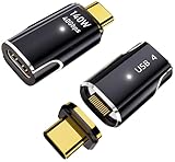 C.WEST USB C マグネット アダプタ I字型【USB4 40Gbps高速データ転送/140W PD急速充電/8K 60Hz HD映像信号伝送】 Type C 変換 C to Cオス メス 変換 Thunderbolt 3 MacBook Pro/Airやその他Type-Cデバイスに対応 (140Wアダプタ2個)