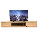 【50-80型推奨】 アイリスプラザ テレビ台 テレビボード ローボード 前面ガラス ガラステレビ台 おしゃれ インテリア T-KYTV240 ナチュラル 幅240cm