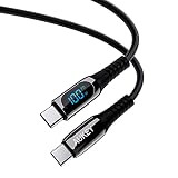 オーキー USB Type-C ケーブル C-C 1m Impulse Series CB-CC13 ブラック PD 急速充電 デジタル表示 100W 5A(20V) スマホ 断線しにくい データ転送 480Mbps 2年保証